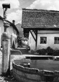 Mittlerer Dorfbrunnen um 1940. Bildquelle: Gemeindearchiv Serfaus