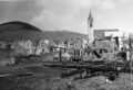 Brandruinen 1942 Blickrichtung Bifang. Bildquelle: Gemeindearchiv Serfaus.