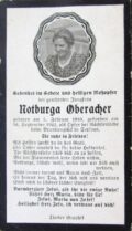 Sterbebild für Notburga Oberacher, „Opfer der Nächstenliebe beim Brandunglück von Serfaus“. Bildquelle: https://www.sterbebilder.schwemberger.at